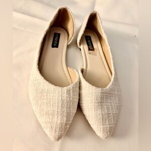 SHEIN Off-White Textured Women's Flats